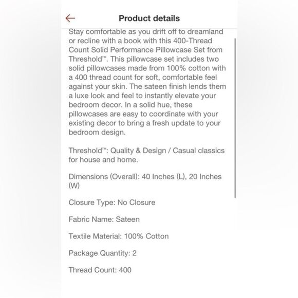 Threshold king performance pillowcases - Picture 8 of 8